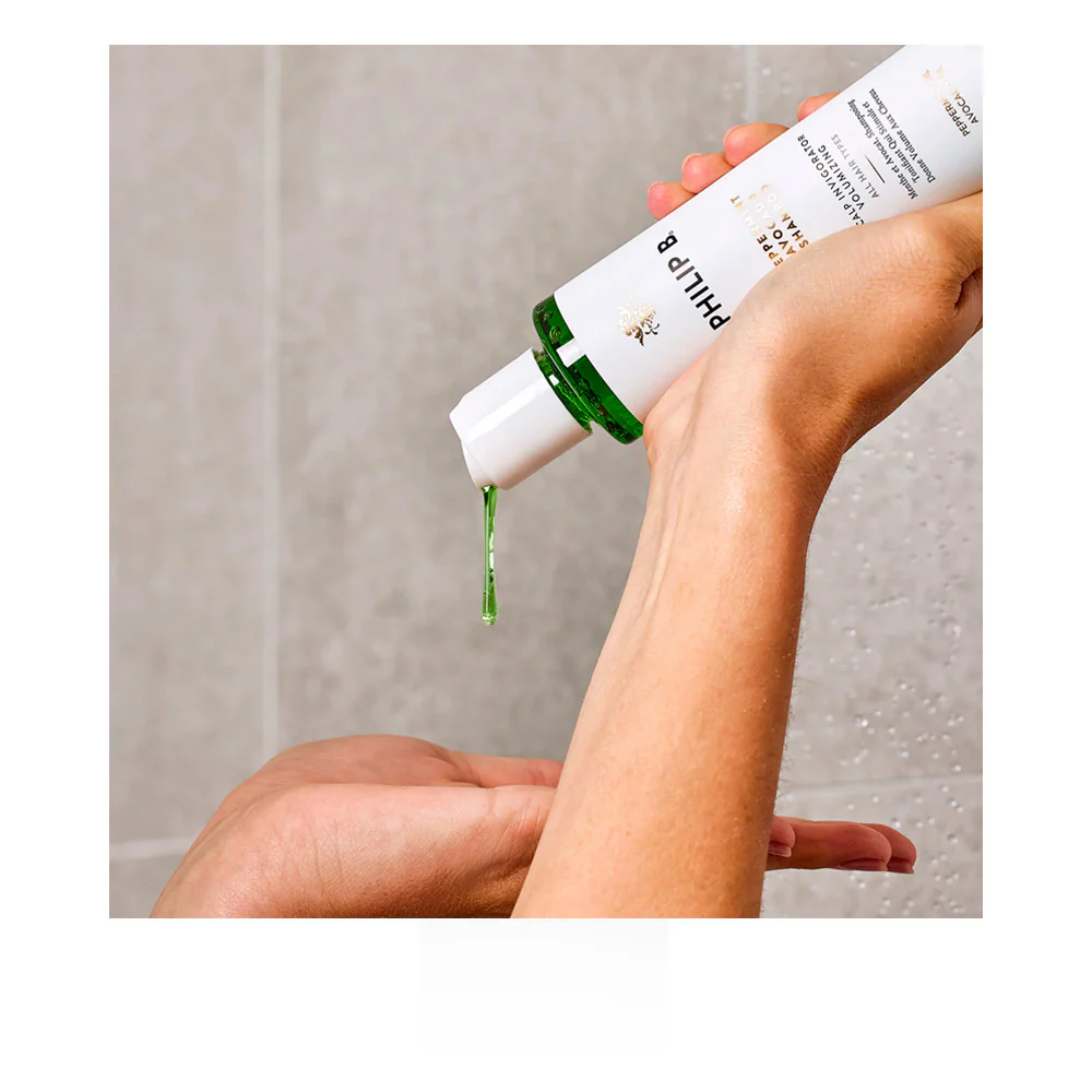 Philip B Peppermint Avocado Shampoo 220ml - shampoo volumizzante cute grassa - Image 3