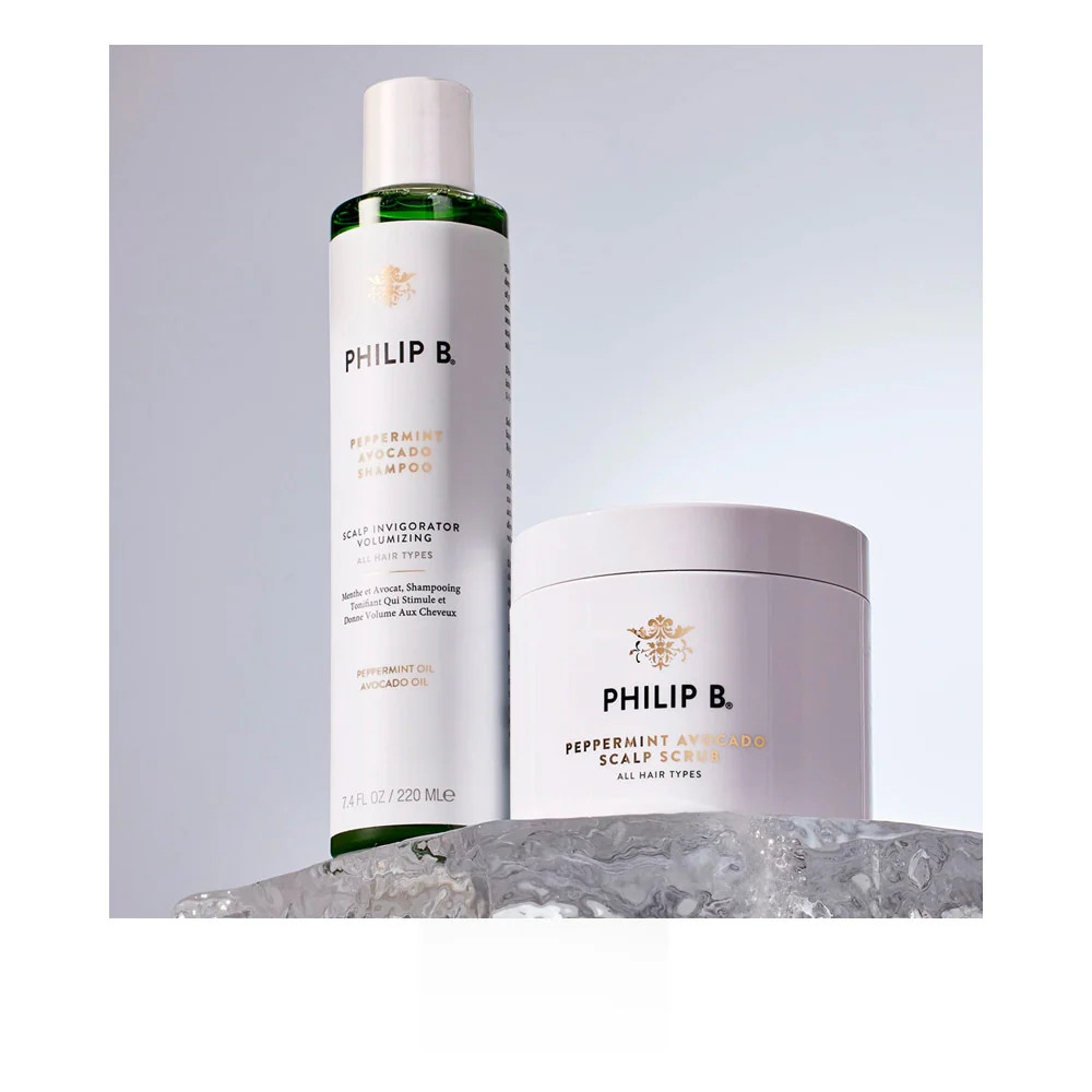 Philip B Peppermint Avocado Shampoo 220ml - shampoo volumizzante cute grassa - Image 4