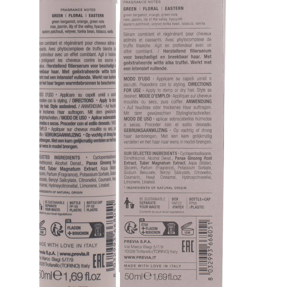 Previa Reconstruct Organic White Truffle Filler Serum 50ml - siero ristrutturante - Image 3