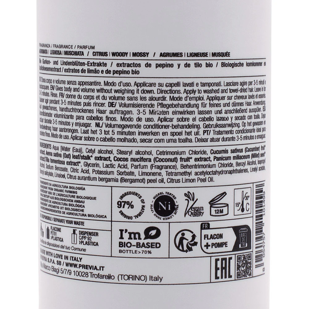Previa Volumising Bodifying Conditioner 200ml - balsamo volumizzante - Image 2