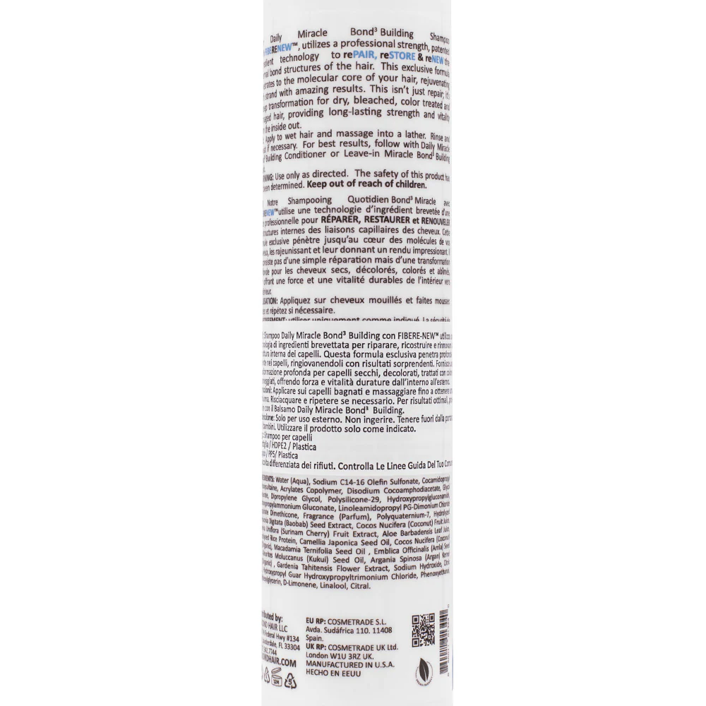 Rebond Daily Miracle Bond3 Building Shampoo 300ml - shampoo ristrutturante - Image 2