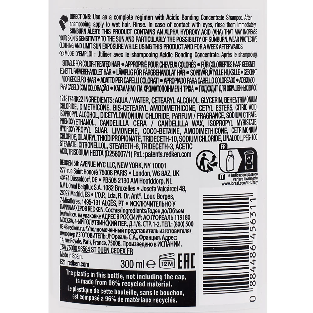Redken Acidic Bonding Concentrate Conditioner 300ml - balsamo fortificante per capelli danneggiati - Image 3
