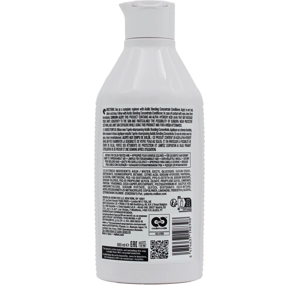 Redken Acidic Bonding Concentrate Shampoo 500ml - shampoo fortificante capelli danneggiati - Image 3