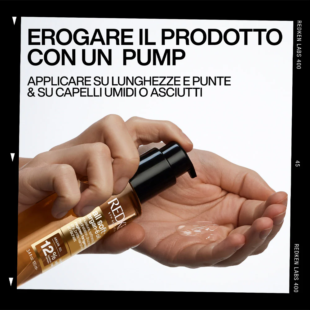 Redken All Soft Argan Oil 100ml - olio d'argan per capelli secchi - Image 5