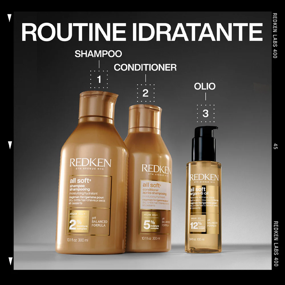 Redken All Soft Argan Oil 100ml - olio d'argan per capelli secchi - Image 8