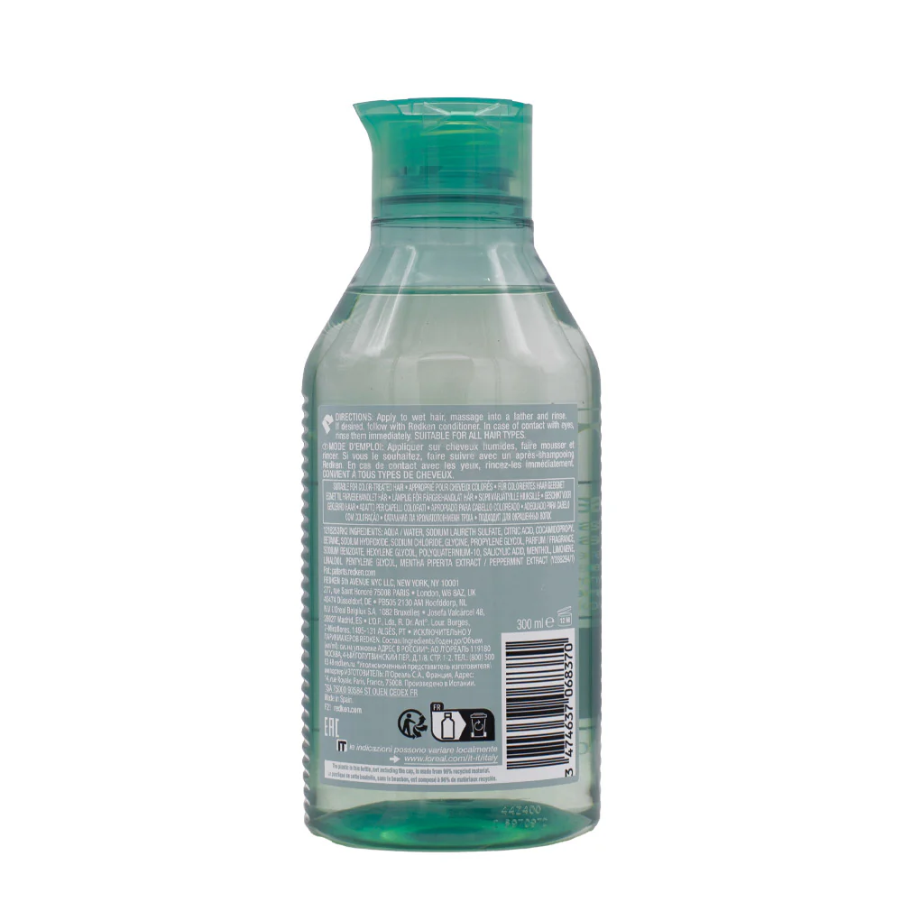 Redken Amino Mint Shampoo 300ml - shampoo per un cuoio capelluto purificato, rinfrescato e idratato - Image 4