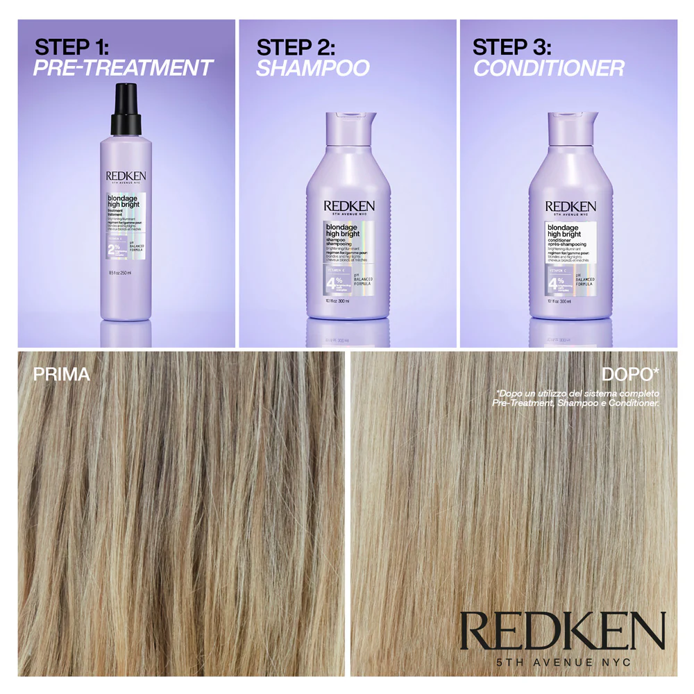 Redken Blondage High Bright Shampoo 300ml - shampoo per capelli biondi e luminosi - Image 4