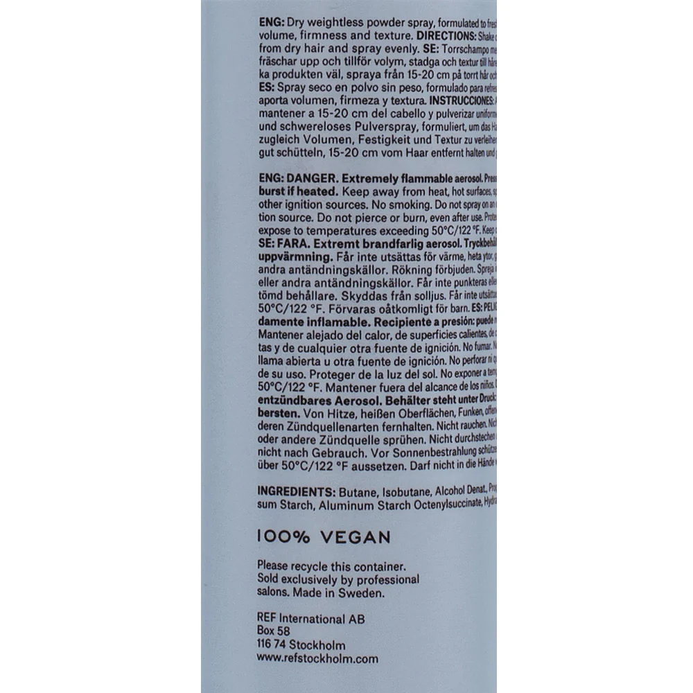 Stockholm Sweden Ref Dry Shampoo N°204 75ml  - shampoo secco - Image 3