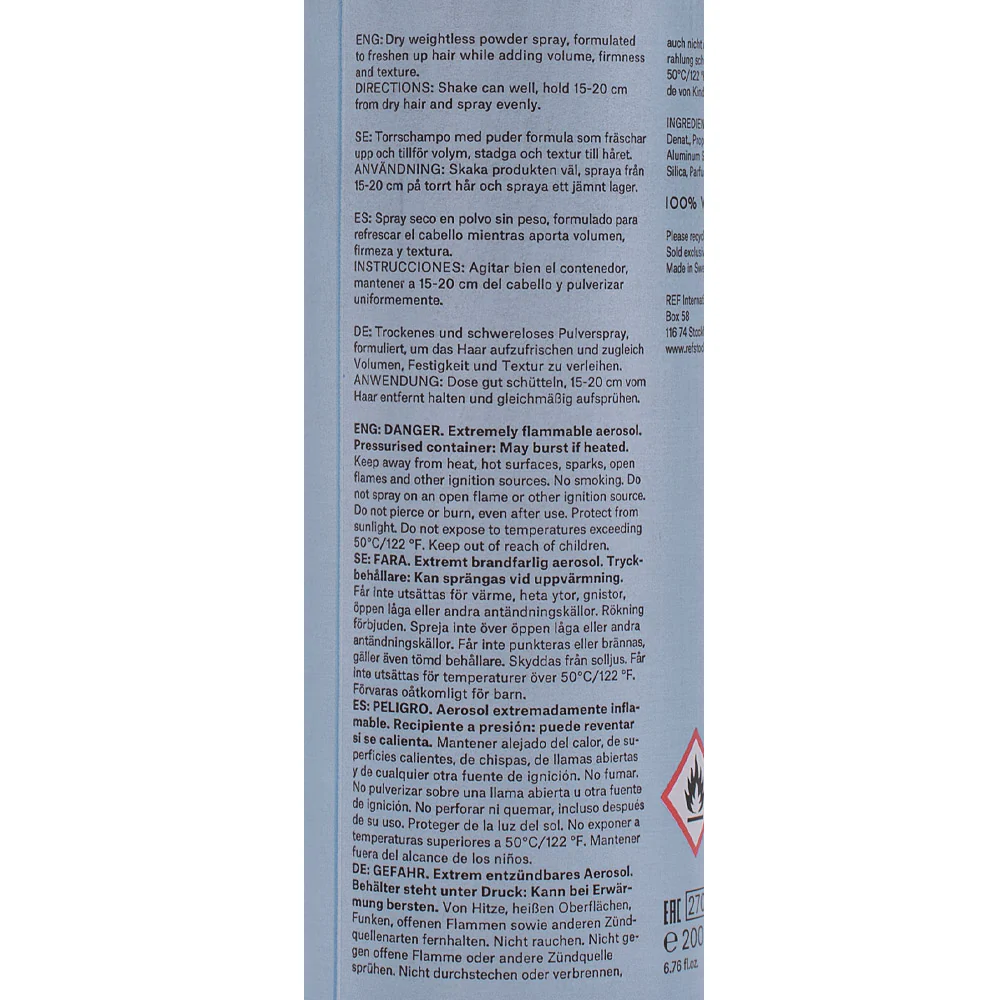 Stockholm Sweden Ref Dry Shampoo N°204 200ml - shampoo secco - Image 2