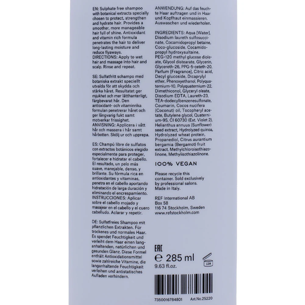 Stockholm Sweden Ref Intense Hydrate Shampoo 285ml - shampoo idratazione intensa - Image 2