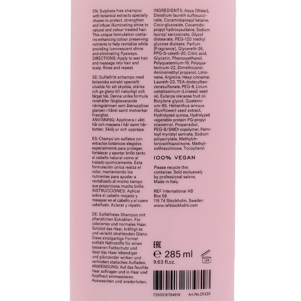 Stockholm Sweden Ref Shampoo Illuminate Colour 285ml - shampoo capelli colorati - Image 2