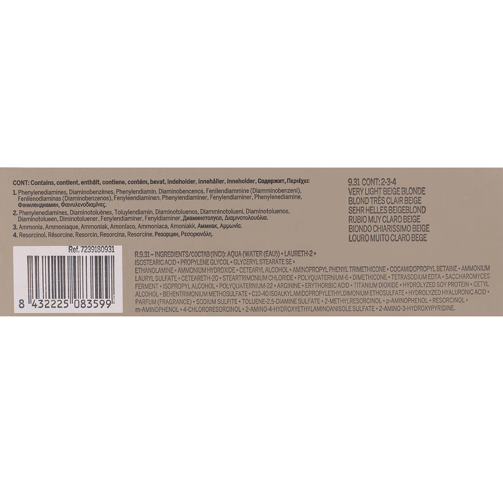 Revlon Professional Revlonissimo Colorcosmetique 9.31 Very Light Beige Blonde 60ml - colorazione permanente - Image 2