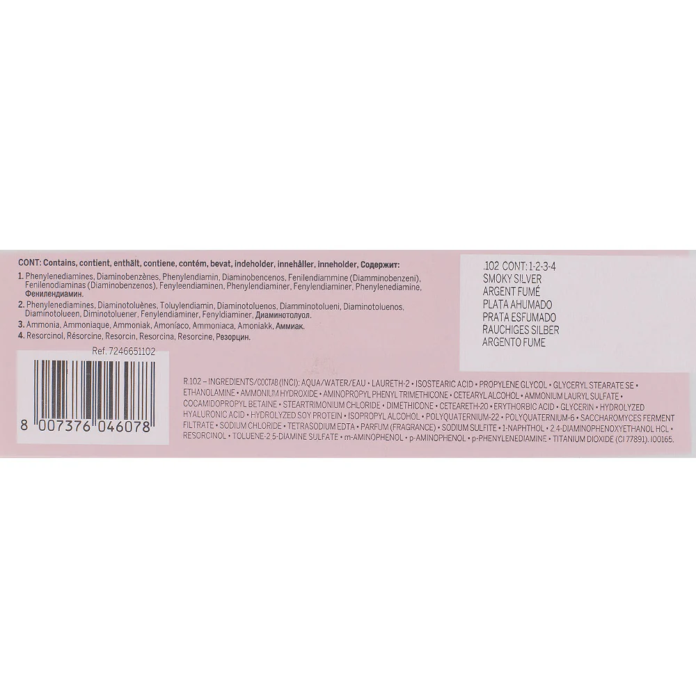 Revlon Professional Revlonissimo Colorcosmetique Satin Effect .102 Smoky Silver 60ml - colorazione permanente - Image 2