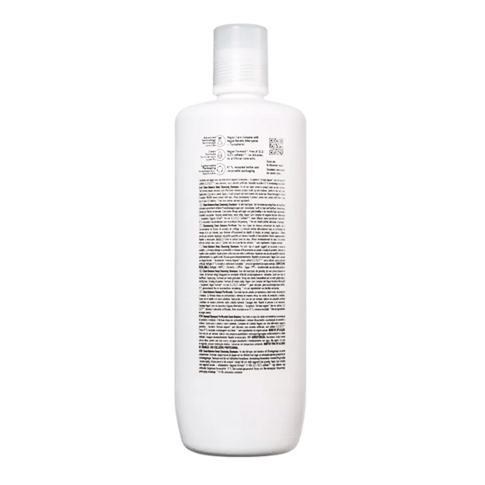 Schwarzkopf BC Bonacure Clean Balance Deep Cleansing Shampoo Tecopherol 1000ml - shampoo detersione profonda - Image 2
