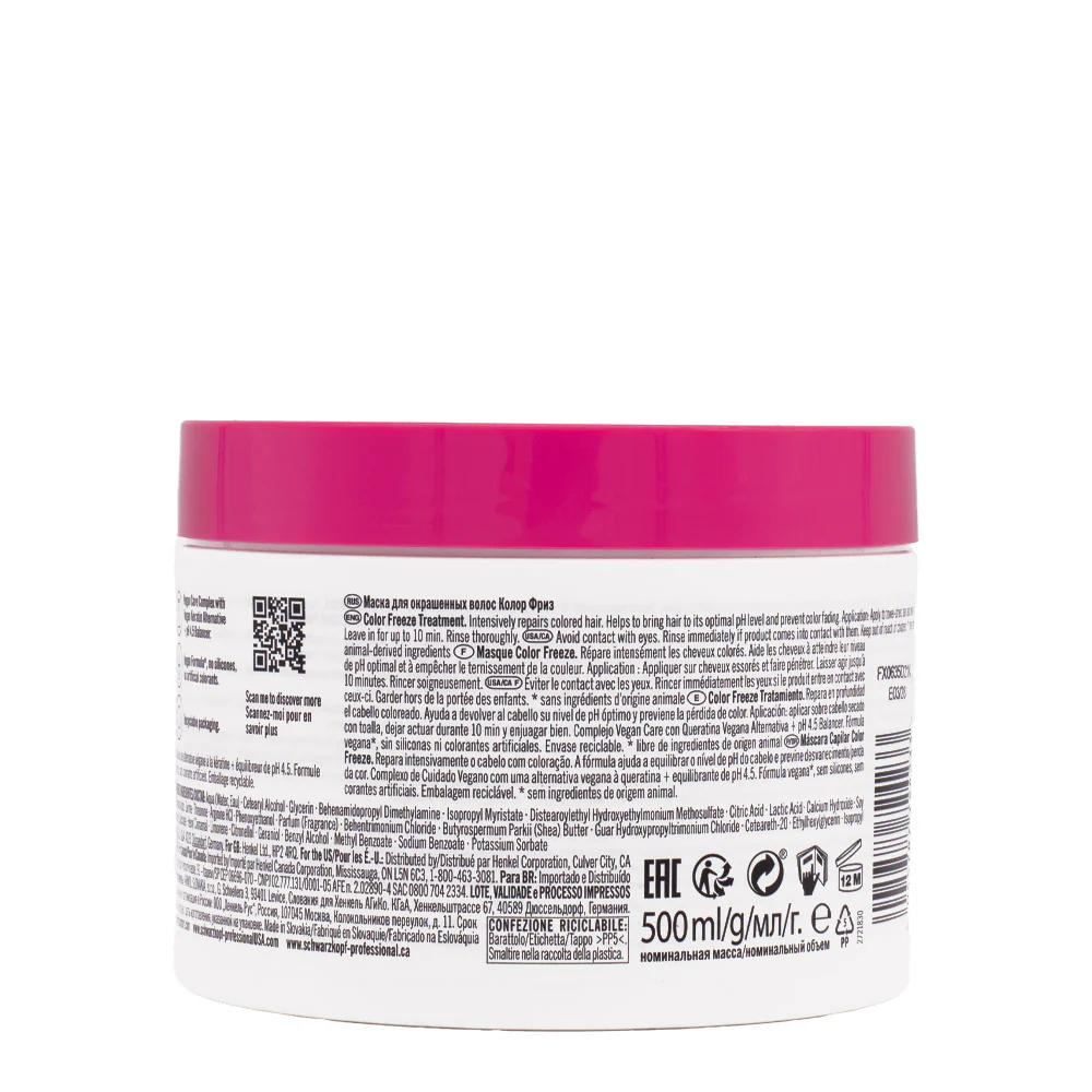 Schwarzkopf BC Bonacure Color Freeze Treatment pH 4.5 500ml - maschera per capelli colorati - Image 2