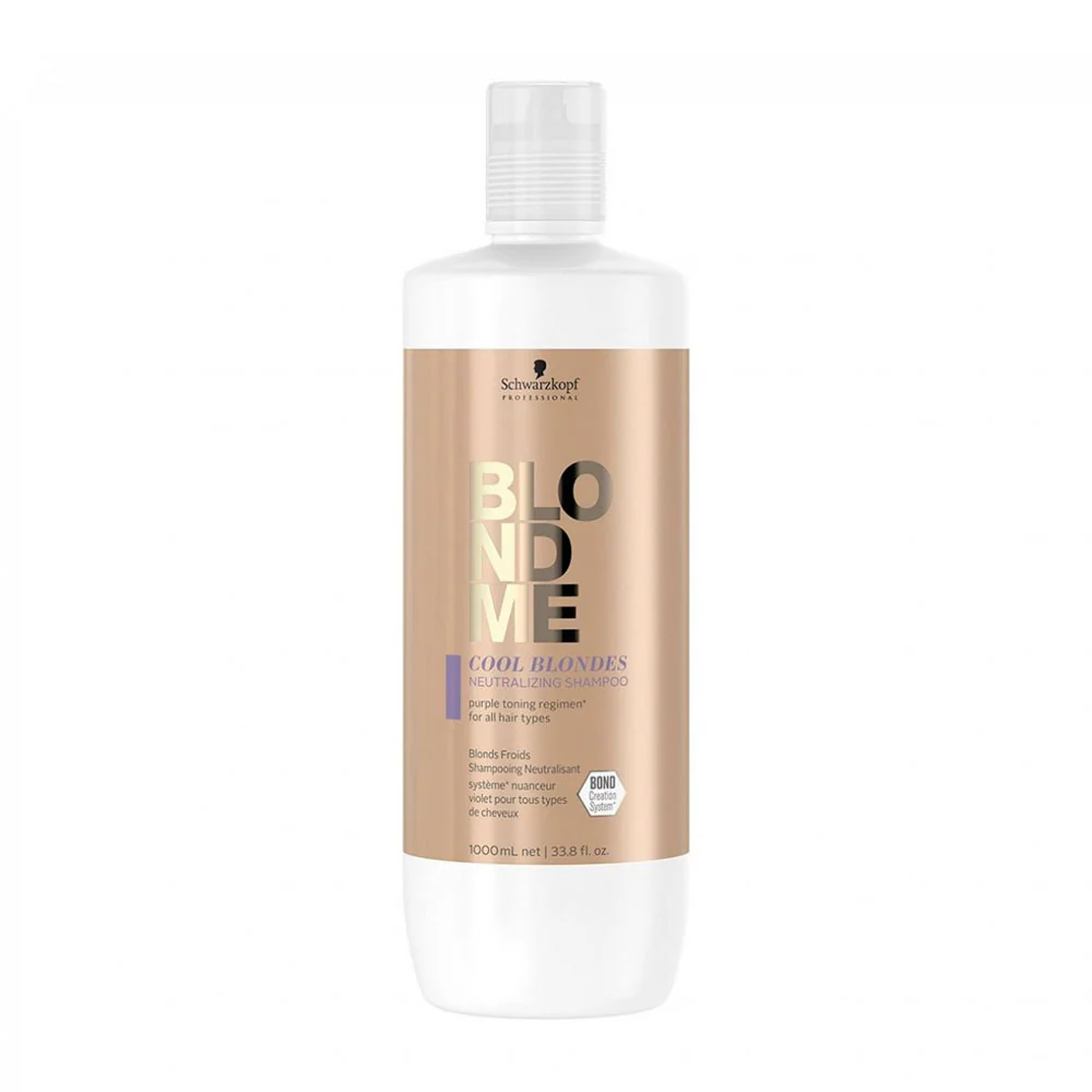 Schwarzkopf Blond Me Cool Blondes Neutralizing Shampoo 1000ml - shampoo antigiallo