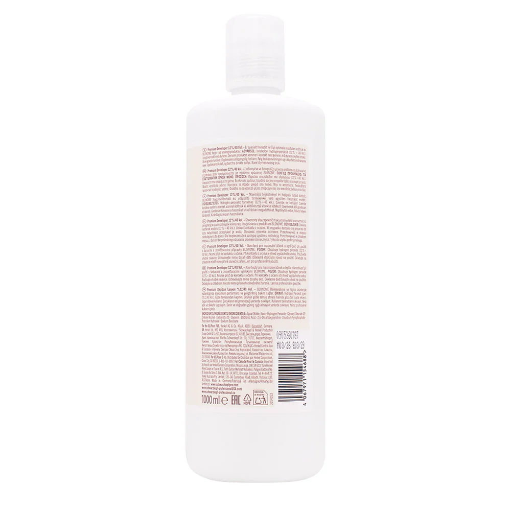 Schwarzkopf Blond Me Premium Developer 12% 40 Vol. 1000ml - ossigeno attivatore - Image 2