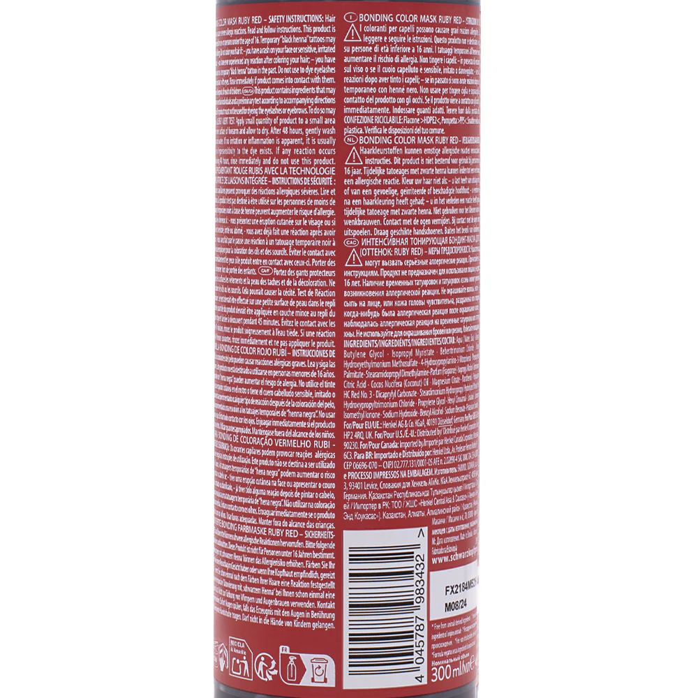 Schwarzkopf Chroma ID Color Mask 6-88 Ruby Red 300ml - maschera colorata semipermanente - Image 4