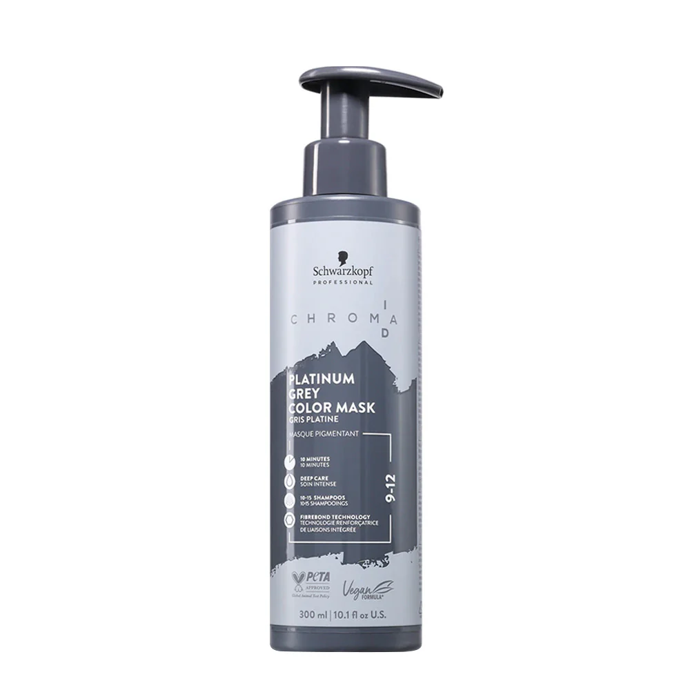 Schwarzkopf Professional Chroma ID Color Mask 9-12 Platinum Grey 300ml - maschera colorata semipermanente