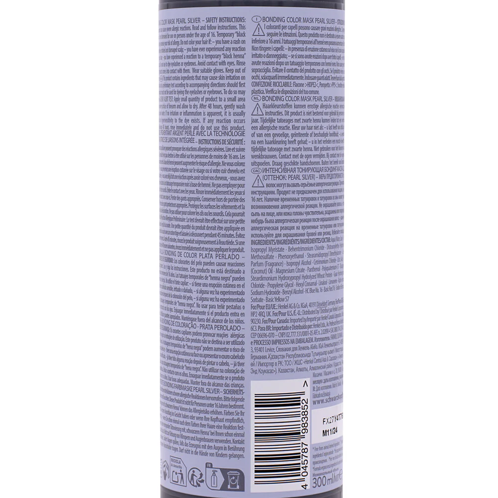 Schwarzkopf Chroma ID Color Mask 9.5-1 Pearl Silver 300ml - maschera colorata semipermanente - Image 4