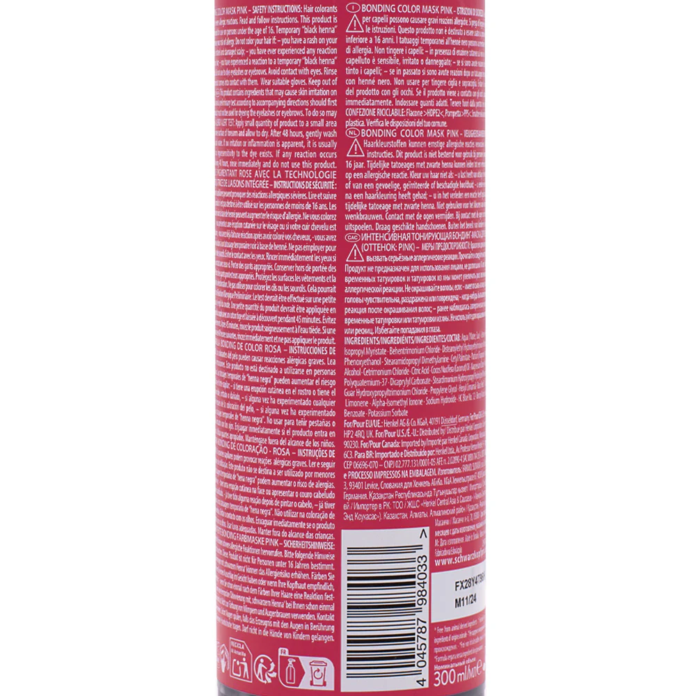 Schwarzkopf Chroma ID Color Mask Pink 300ml - maschera colorata semipermanente - Image 4