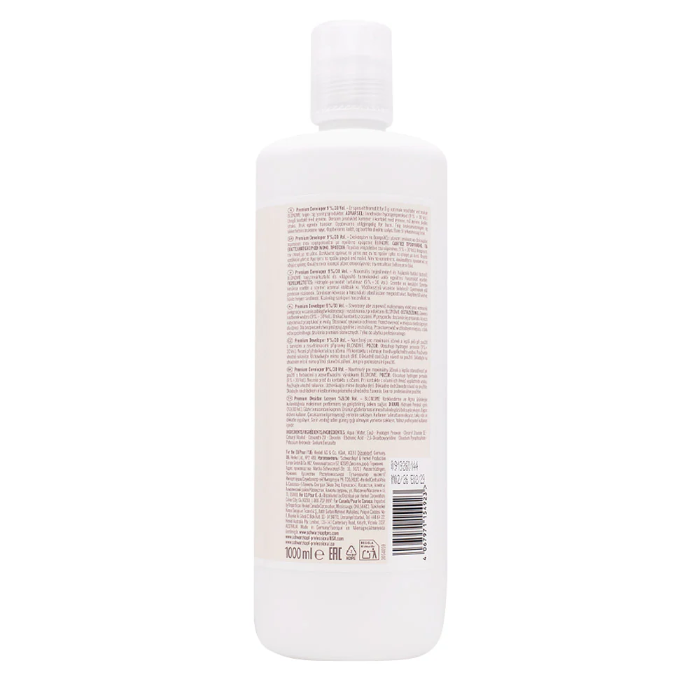 Schwarzkopf Professional Blond Me Premium Developer 9% 30Vol 1000ml - ossigeno attivatore - Image 2