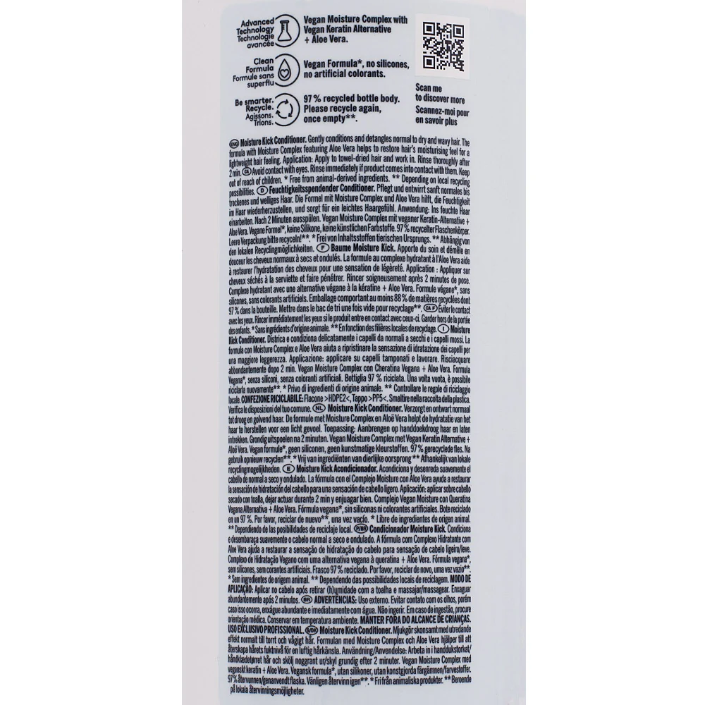 Schwarzkopf Professional Bonacure Moisture Kick Conditioner Aloe Vera 1000ml - balsamo nutriente districante - Image 3
