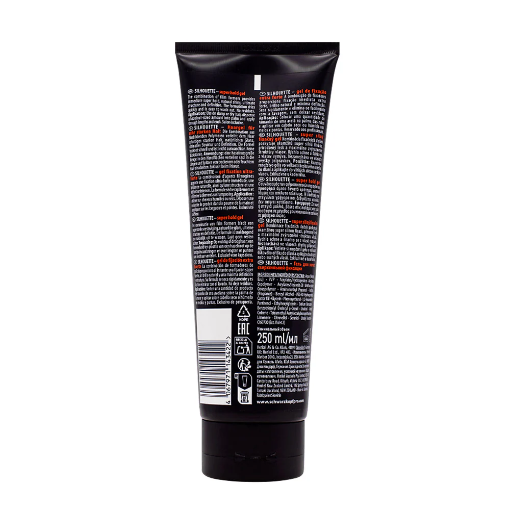 Schwarzkopf Silhouette Gel Super Hold 250ml - gel tenuta extra forte - Image 2