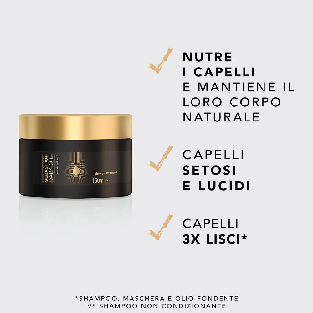 Sebastian Dark Oil Lightweight Mask 150ml - maschera idratante leggera - Image 6