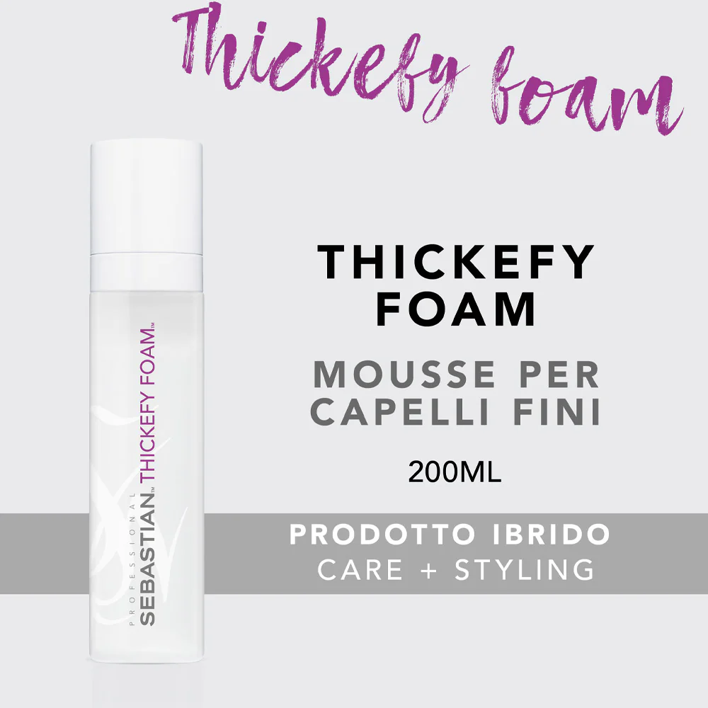 Sebastian Flow Thickefy Foam 190ml - schiuma volumizzante per capelli fini - Image 3