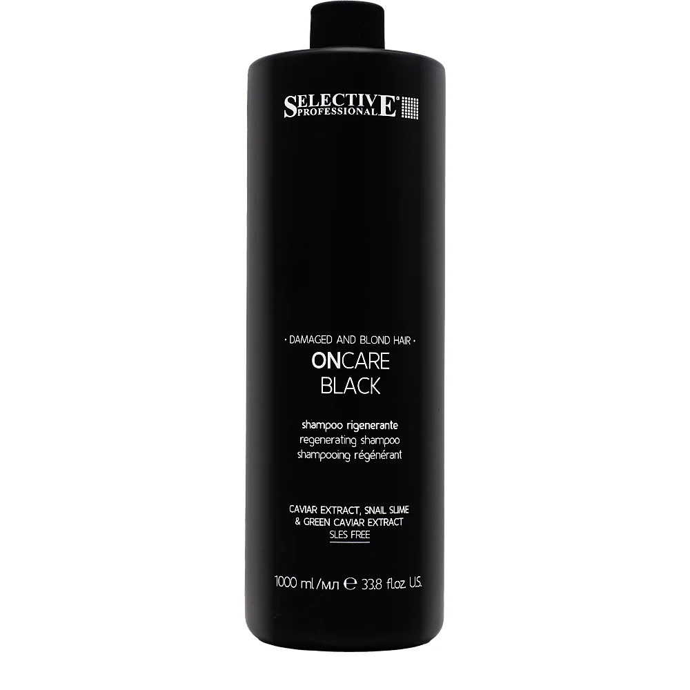 Selective Professional On Care Black Shampoo 1000ml - shampoo rigenerante capelli biondi
