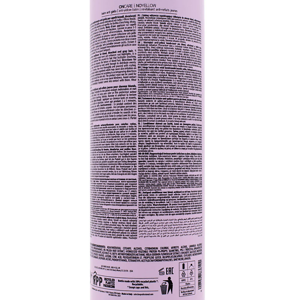 Selective Professional On Care No Yellow Balm 1000ml - balsamo anti giallo - Image 2