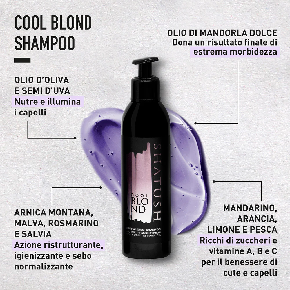 Shatush Cool Blond Neutralizing Shampoo 250ml - Image 4
