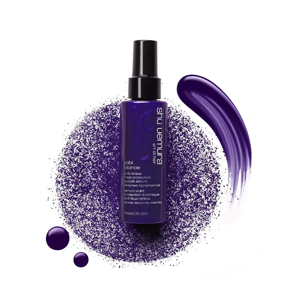 Shu Uemura Yubi Blonde Purple Blow Dry Serum 100ml - siero neutralizzante termoprotettivo - Image 5