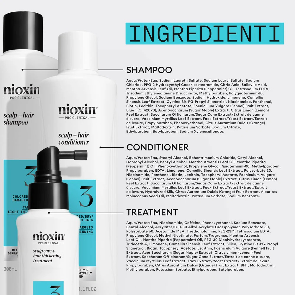 Nioxin Sistema 3 Kit Trifasico 150ml  - kit anti assottigliamento lieve - Image 5