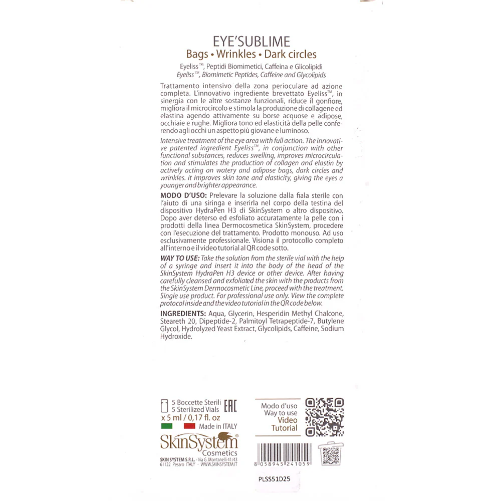 SkinSystem Eye 'Sublime Bags Wrikles Fark Circles 5 fiale - trattamento contorno occhi - Image 6
