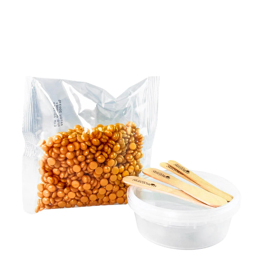 SkinSystem Gold Depilatoru Brazilian Waz Pebbles Kit for Microwave - kit cera in perline per microonde - Image 2
