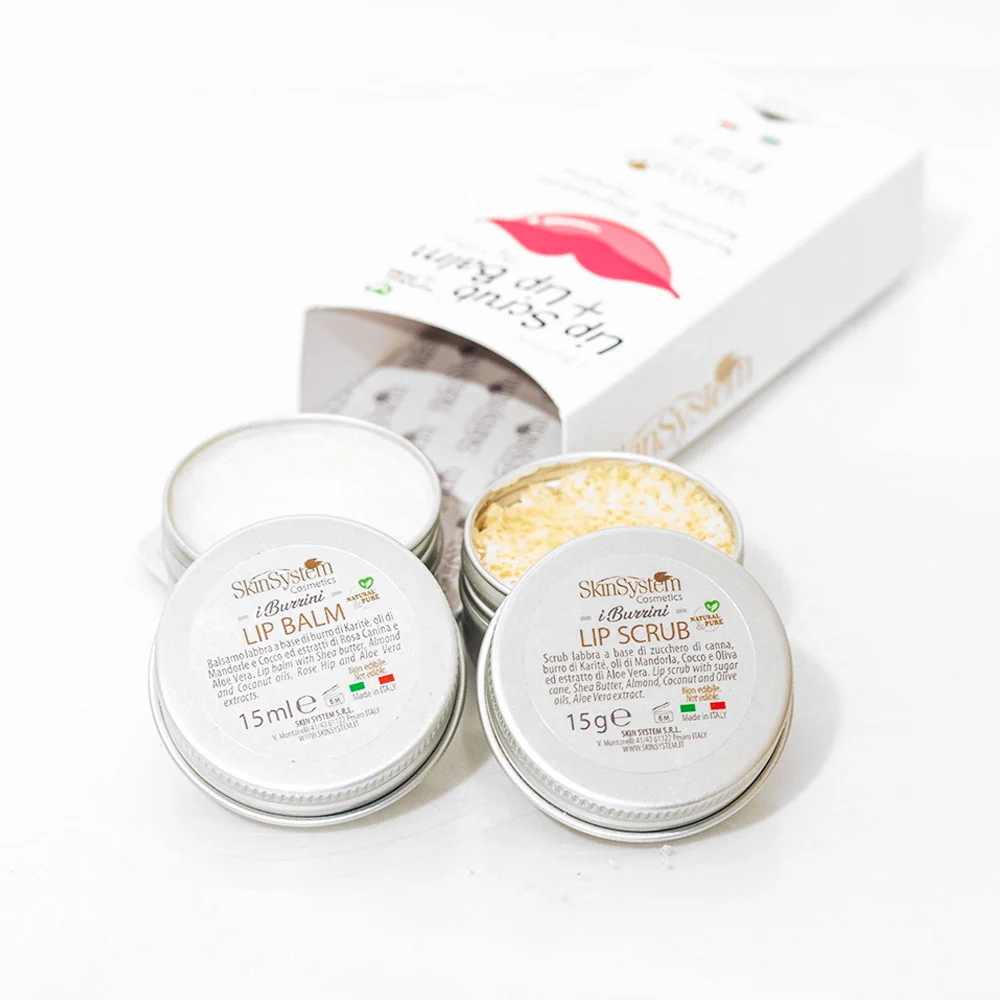 SkinSystem I Burrini  Lip Scrub + Lip Balm 15g + 15ml - Image 3