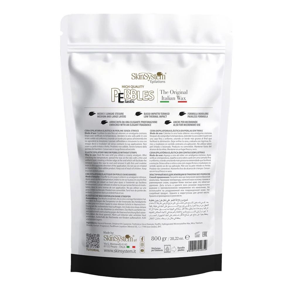 SkinSystem Le Pebbles High Quality Brazilian Pebbles Wax Black Orchid Cream 800gr - cera brasiliana - Image 2