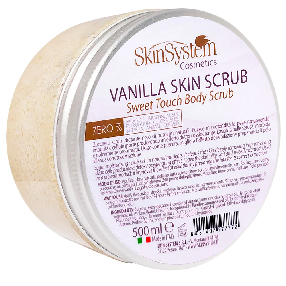 SkinSystem Vanilla Skin Scrub Sweet Touch Body Scrub 500ml - scrub idratante - Image 2