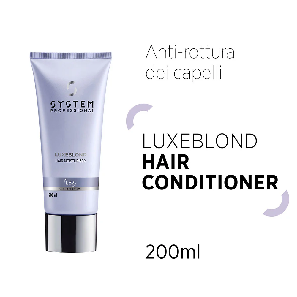 System Professional LuxeBlond Conditioner 200ml - balsamo capelli biondi e danneggiati - Image 3