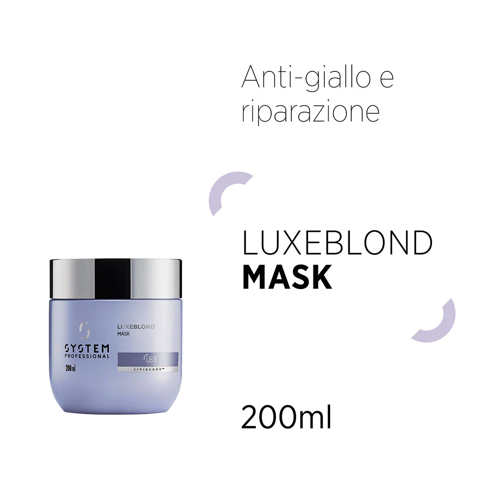 System Professional LuxeBlond Mask 200ml - maschera capelli biondi freddi - Image 3