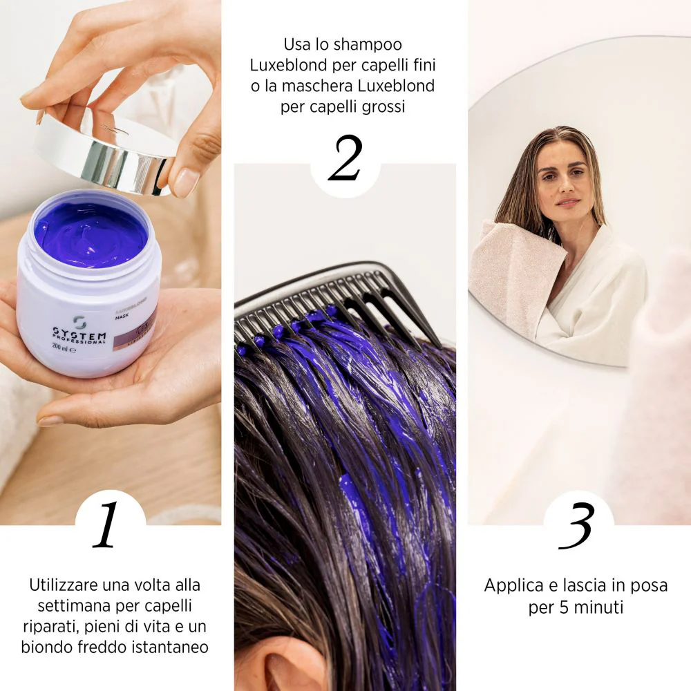 System Professional LuxeBlond Mask 75ml - maschera capelli biondi freddi - Image 6