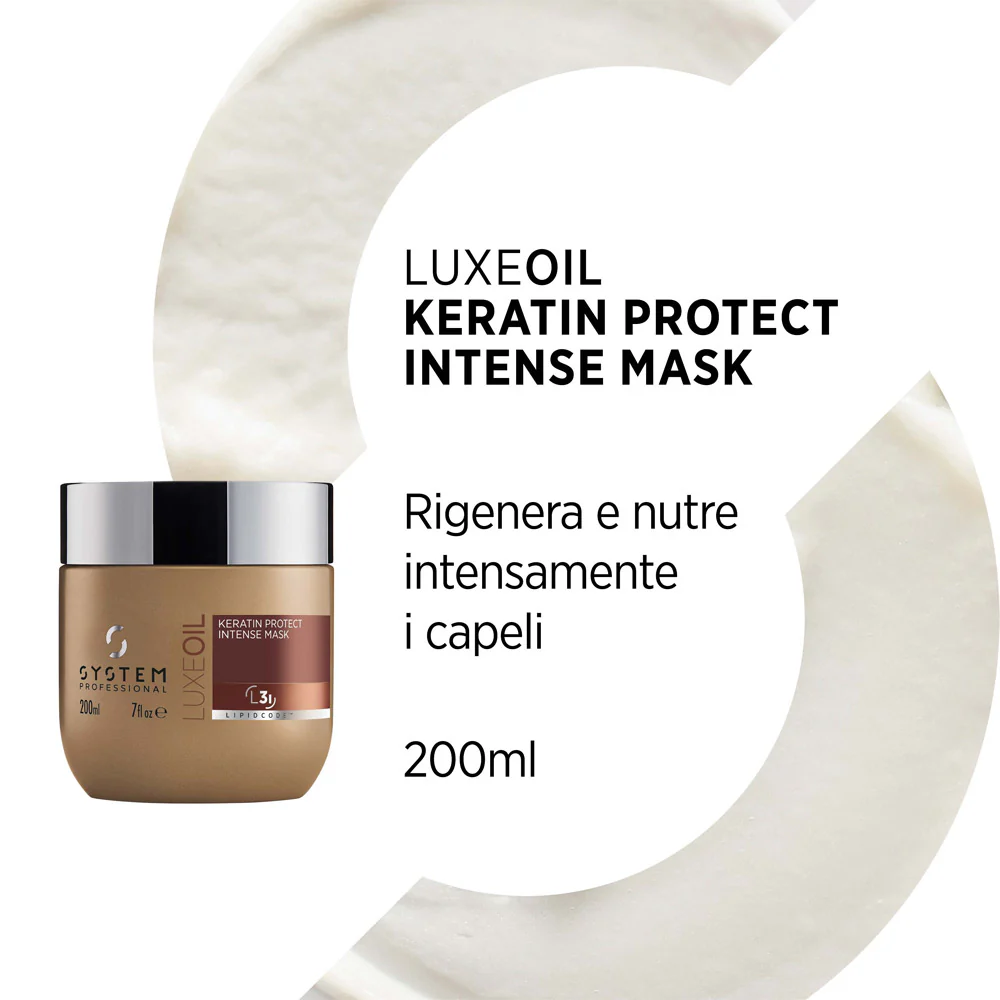 System Professional LuxeOil Keratin Protect Intense Mask 200ml - maschera anticrespo - Image 3