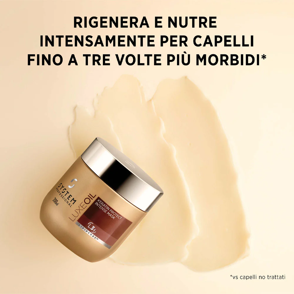 System Professional LuxeOil Keratin Protect Intense Mask 200ml - maschera anticrespo - Image 4