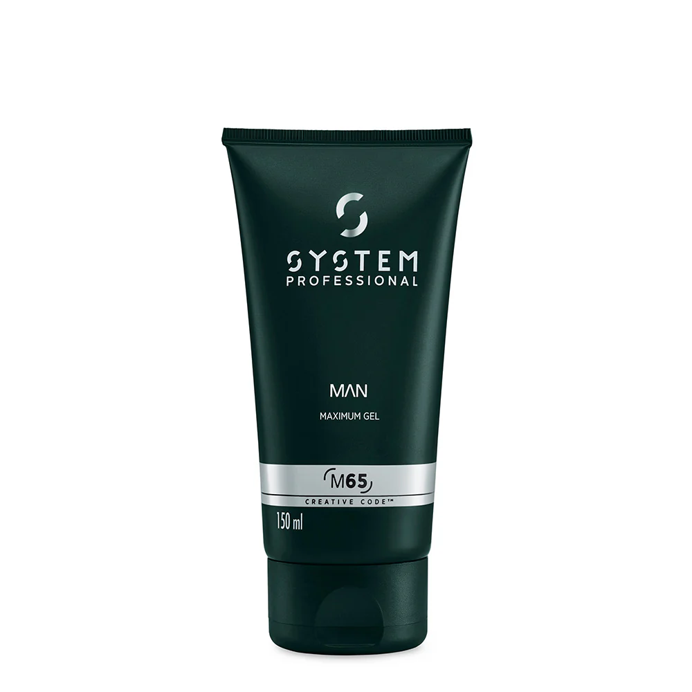 System Professional Man Maximum Gel M65, 150ml - gel tenuta forte