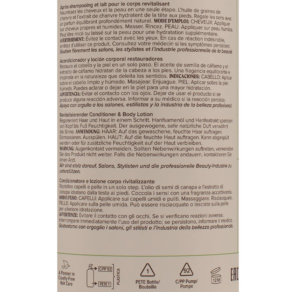 Paul Mitchell Tea Tree Hemp Restoring Conditioner & Body Lotion 1000ml - idratante e rivitalizzante 2 in 1 - Image 3