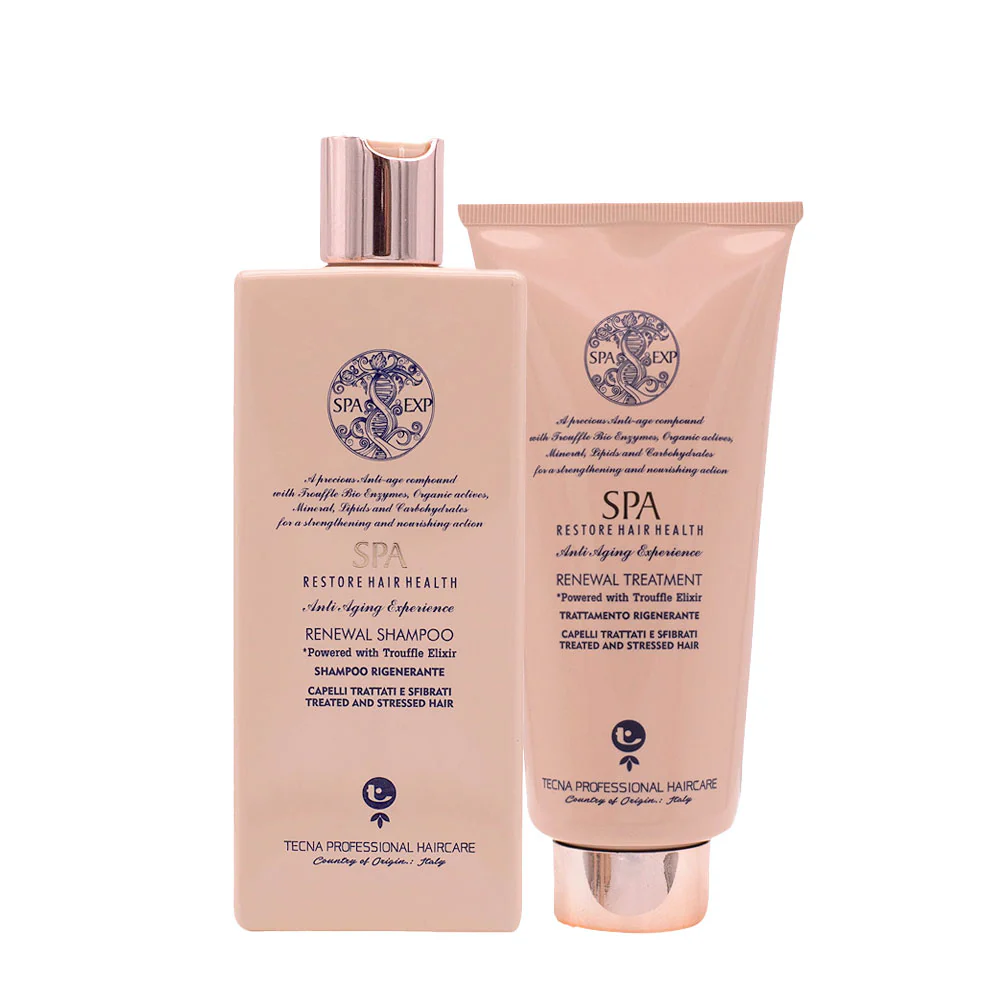 Tecna SPA Renewal Shampoo 250ml Treatment 200ml Zaino a Sacca - Image 2