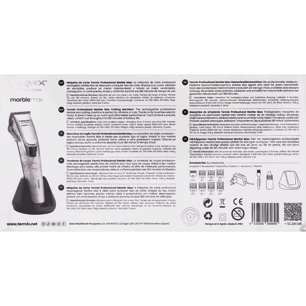 Termix Marble Max Professional Hair Clipper - tagliacapelli - Image 2