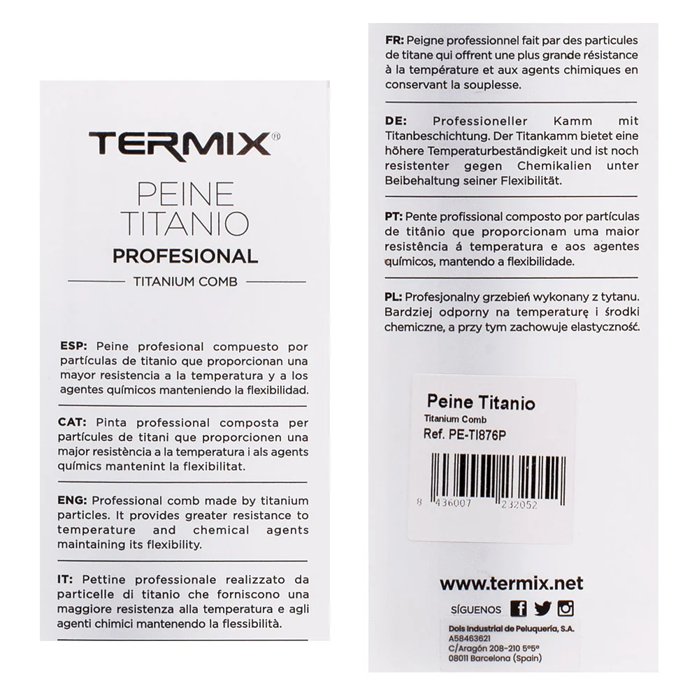 Termix Professional Titanium Comb - pettine in titanio - Image 2